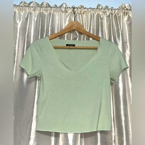 Target Mint Crop Tee Size M